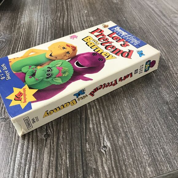Let's Pretend with Barney VHS 1993 Friends Collection Sing Along White Tape Film - Picture 4 of 9